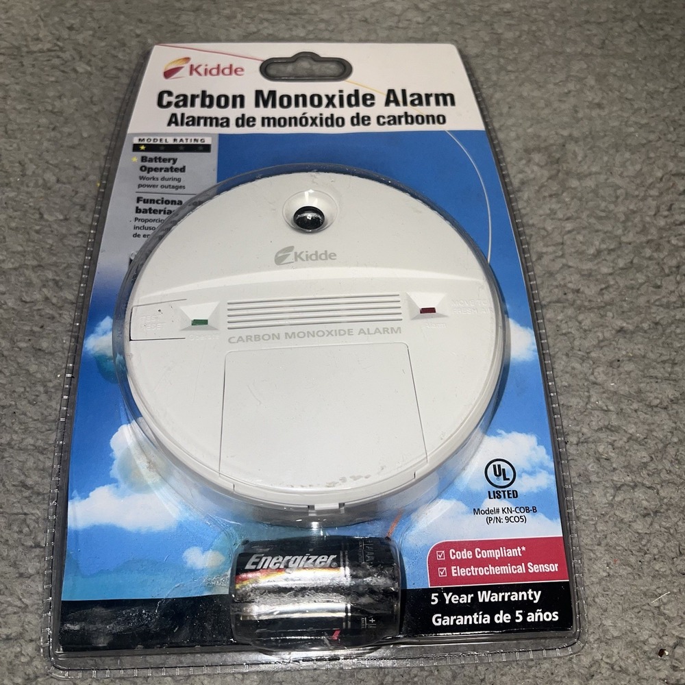 NIB Kidde Carbon Monoxide Alarm Detector Battery Operated KN-COB-B *Sealed